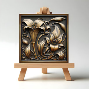 Bronze Calla Lily Ceramic Tile