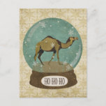 Bronze Camel Snowglobe Postcard at Zazzle
