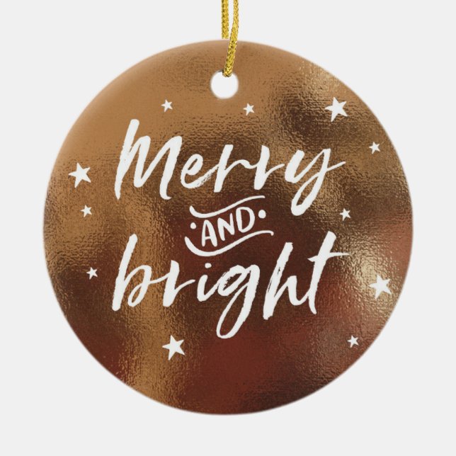 Bronze Christmas Ornament with personalized photo (Front)