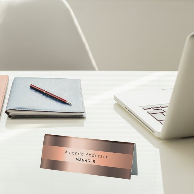 Bronze copper metallic name title table tent (Creator Uploaded)