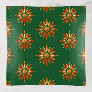 Bronze & Copper Radiance - Luxe Deco Sunburst Trinket Tray