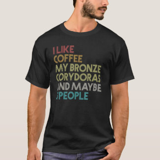Bronze Corydoras Fish Coffee Aquarium Vintage Retr T-Shirt