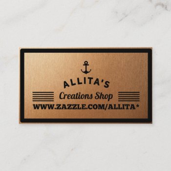 Bronze Design Business Card by Allita at Zazzle