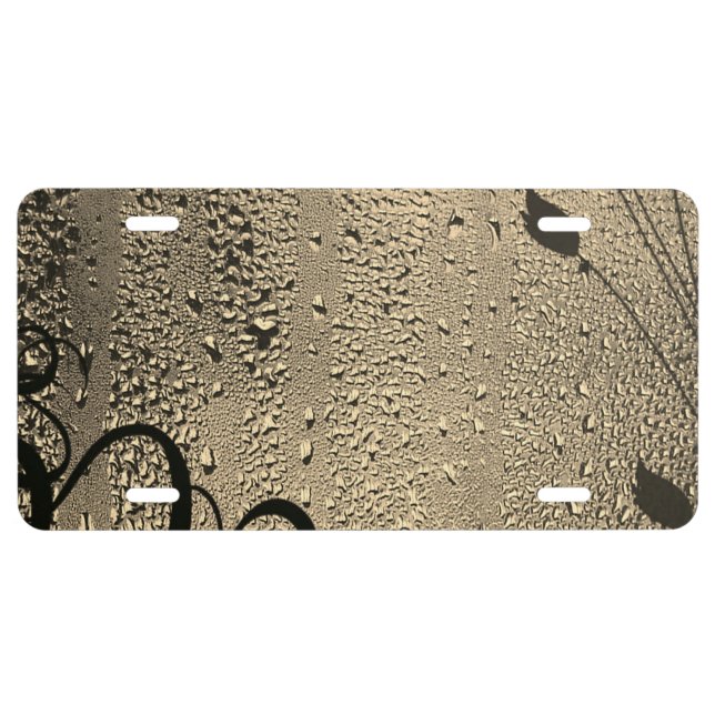 Bronze Dew Drops License Plate (Front)
