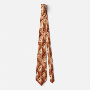 Bronze Diamond Pattern Neck Tie