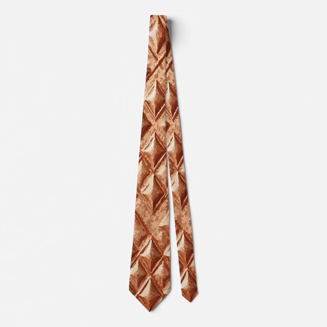 Bronze Diamond Pattern Neck Tie (Front)