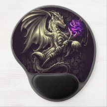 Bronze Dragon with Rose Gel Mousepad