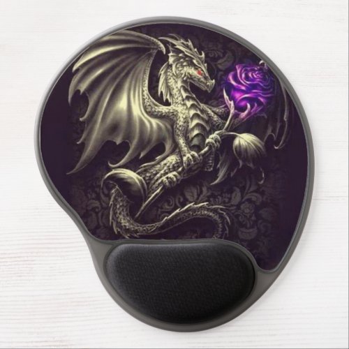 Bronze Dragon with Rose Gel Mousepad