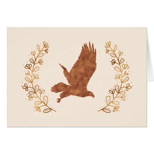 Bronze Eagle and Wreath Note Card | Zazzle.com