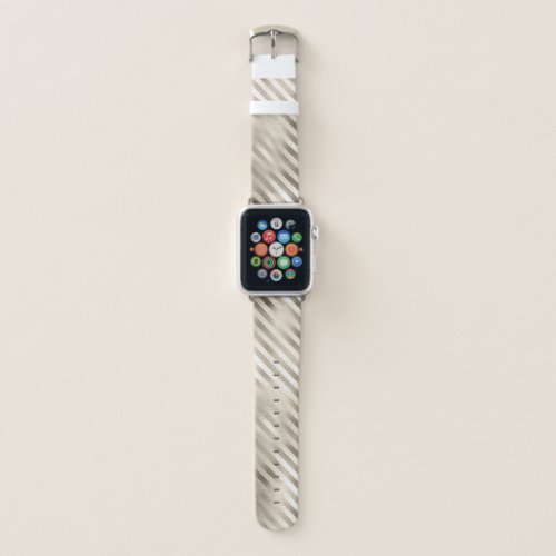 Bronze Faux Foil Shiny Stripe Apple Watch Band