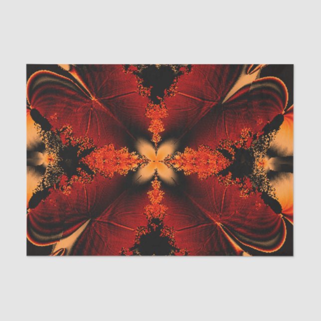Bronze Feather Fractal Tissue Paper (Front)