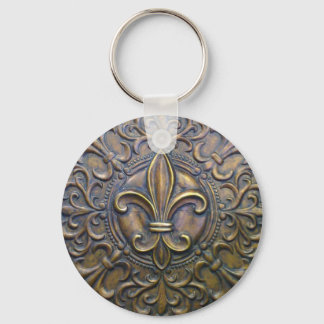 Bronze Fleur D' Lis Keychain