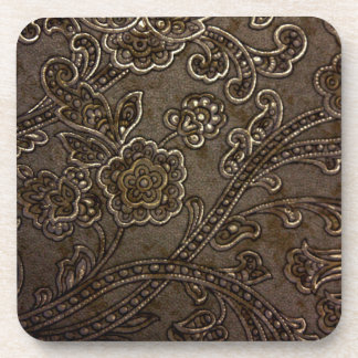 Bronze Floral Relief Coaster