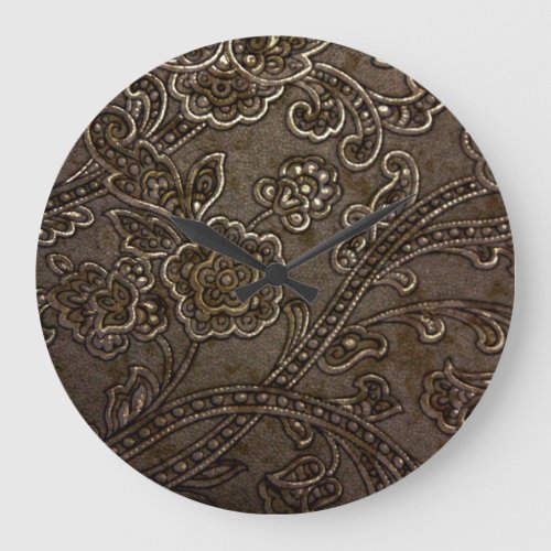 Bronze Floral Relief Large Clock