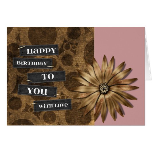 Bronze Flower Cards (Front Horizontal)