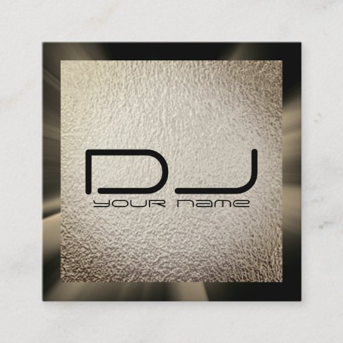 Bronze Foil DJ Square Business Card