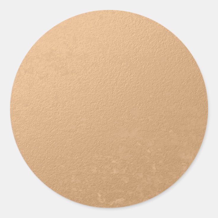 Bronze Foil Printed Classic Round Sticker Zazzle