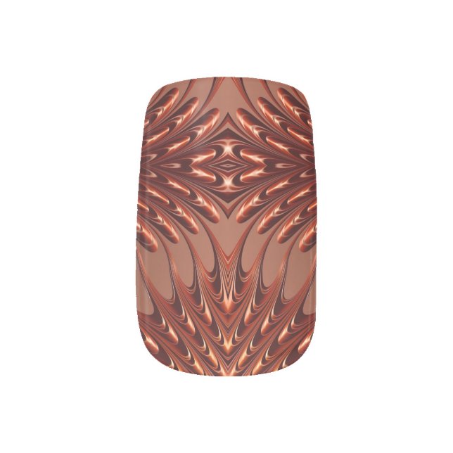 Bronze fractal Design ~  Minx Nail Art (Right Thumb)