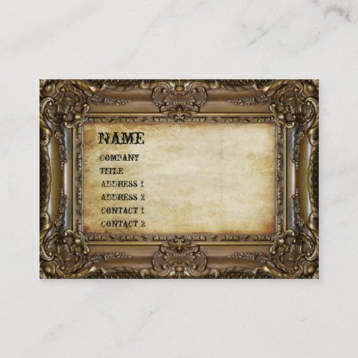 Customizable Bronze Frame - Business Card