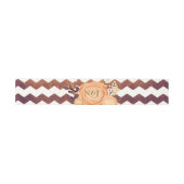 Bronze Glamour Chevron & Floral Fall Bridal Shower Invitation Belly Band (Flat)