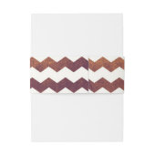 Bronze Glamour Chevron & Floral Fall Bridal Shower Invitation Belly Band (Back Example)