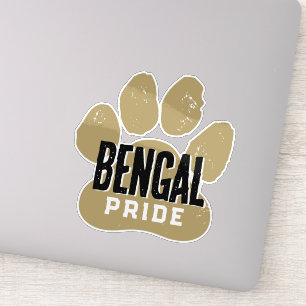 Bronze Gold & Black Pawprint Pride Sticker