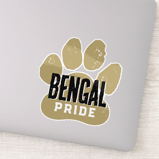 Bronze Gold & Black Pawprint Pride Sticker (Detail)