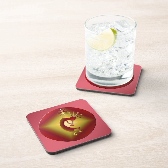 Bronze & Gold Drink Coaster (Right Side)