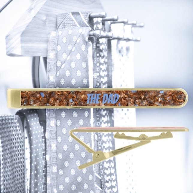 Bronze Golden Glass Customizable Gold Finish Tie Bar (Creator Uploaded)