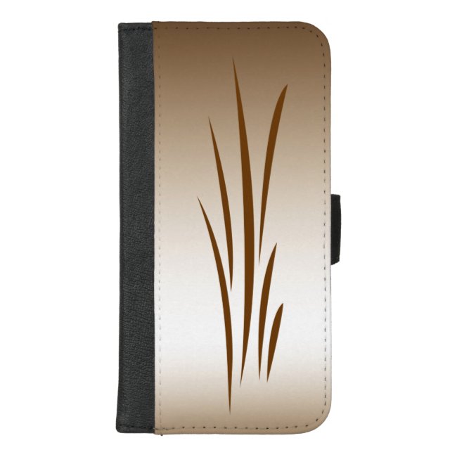 Bronze Grass Abstract iPhone 8/7 Plus Wallet Case