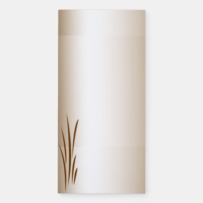Bronze Grass Abstract Magnetic Fridge Notepad