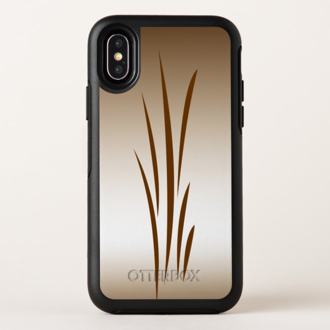 Bronze Grass Abstract OtterBox iPhone X Case