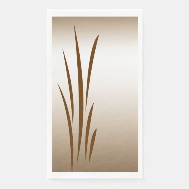 Bronze Grass Abstract Paper Guest Towel
