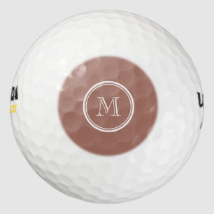 Bronze High End Colored Monogram Golf Balls