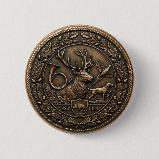  Bronze Hunting Emblem Button (Front)