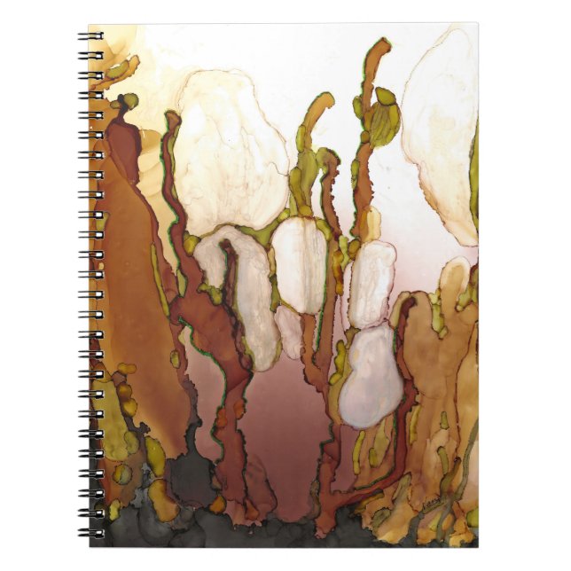 Bronze Imagination Alcohol Ink Notebook (Front)