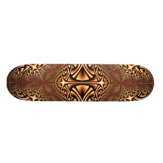 Bronze Kaleidoscope Fractal Skateboard Deck
