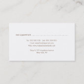 Bronze Lace Hair Salon Stylist Appointment Cards (Back)