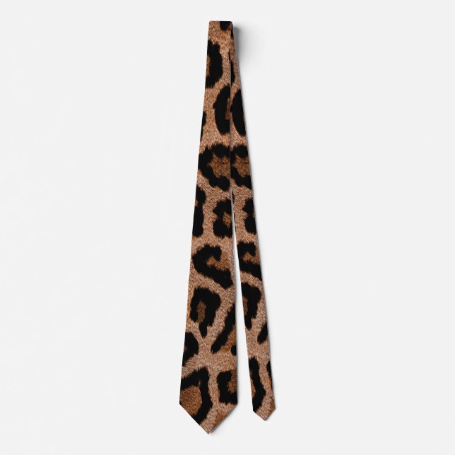 Bronze Leopard  Cheetah Print  Neck Tie (Front)