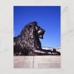 Bronze Lion Trafalgar Square Postcard