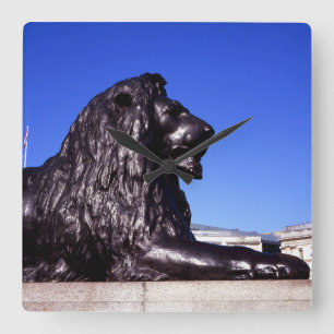 Bronze Lion Trafalgar Square Square Wall Clock