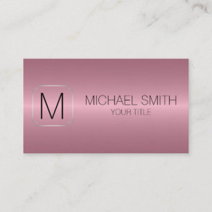 Bronze Luxury Stainless Steel Metal Monogram Business Card