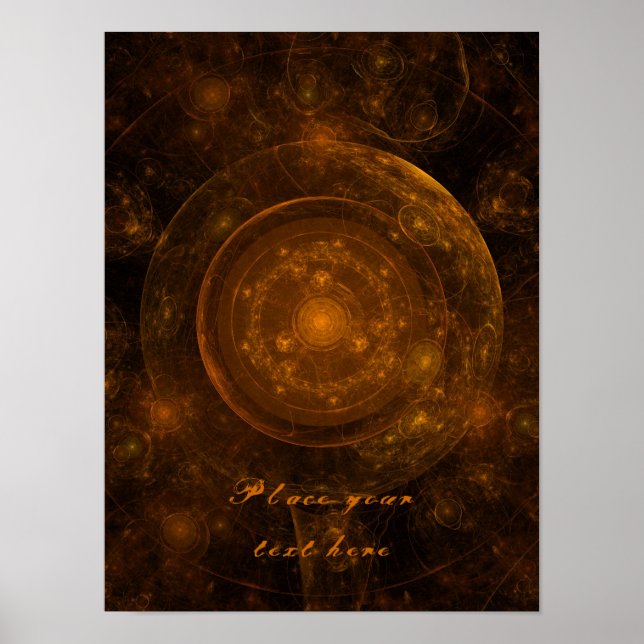Bronze Mandala Background 001 Poster (Front)