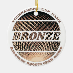 Bronze medal, 3rd place winner ceramic ornament