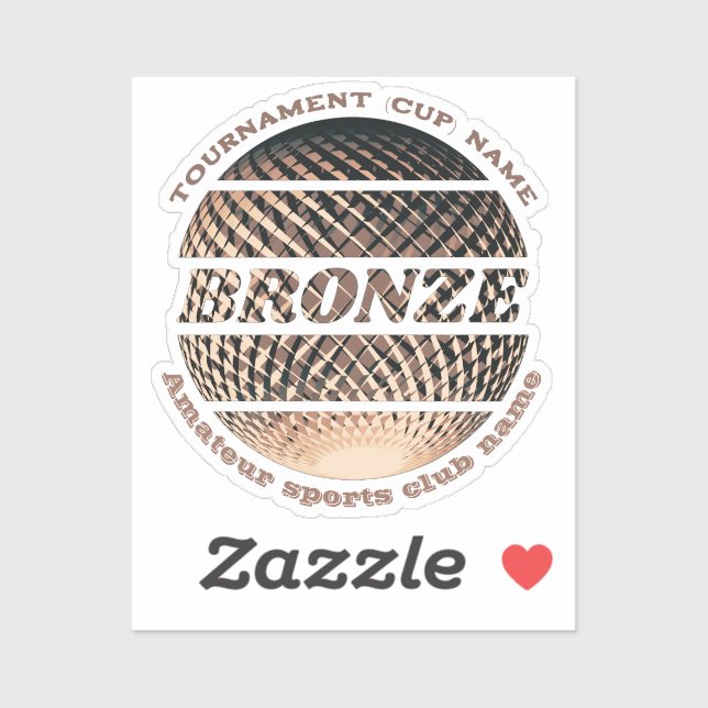 Bronze medal, 3rd place winner  sticker (Sheet)