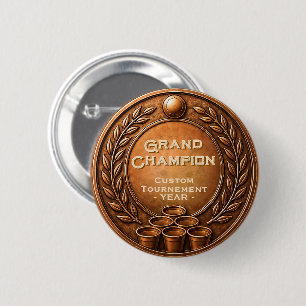 Bronze Medal Beer Pong Tournament Championship Button