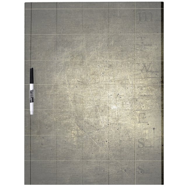 Bronze Metal Color Dry Erase Board Weekly Calendar (Front)
