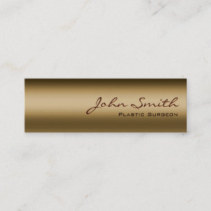 Bronze Metal Plastic Surgeon Business Card