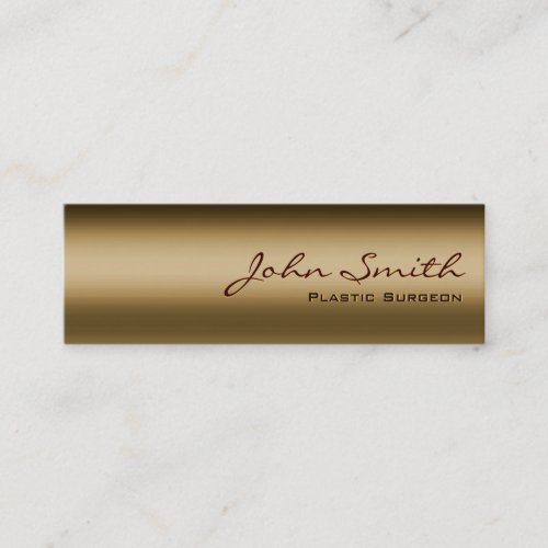 Bronze Metal Plastic Surgeon Business Card