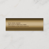 Bronze Metal Plastic Surgeon Business Card (Back)